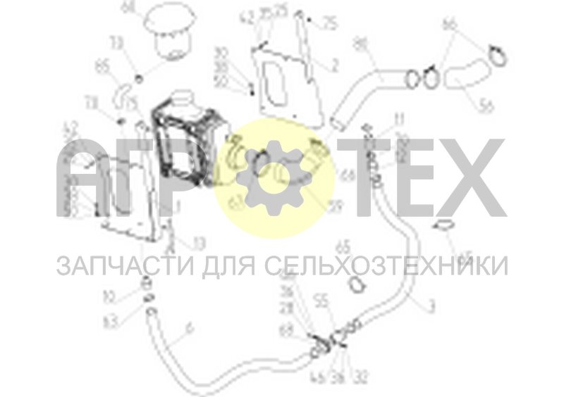 Установка воздушного фильтра (101.05.37.300) (№50 на схеме)